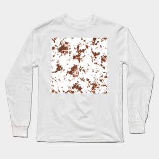 Cinnamon and white marble - cow texture - Tie-Dye Shibori Texture Long Sleeve T-Shirt